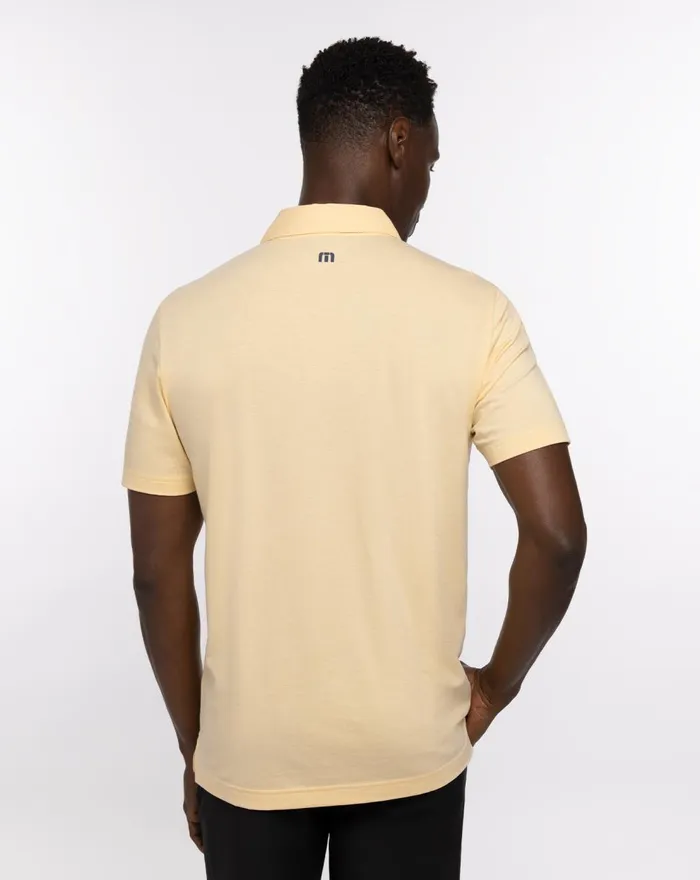 Men Polos TravisMathew LOT OF PESOS POLO Heather Golden Cream