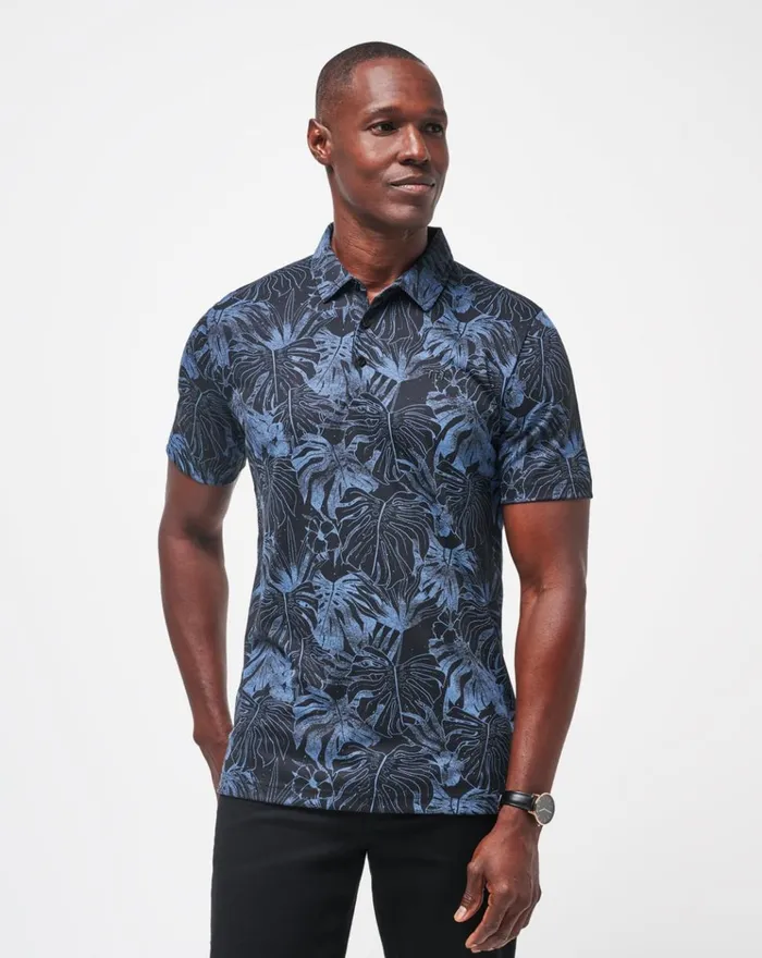 Men Polos TravisMathew MAINLANDERS POLO Black