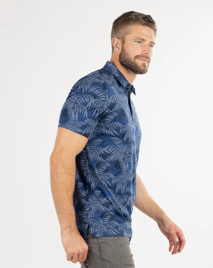 Men Polos TravisMathew MOUNTAIN DOWN POLO Estate Blue