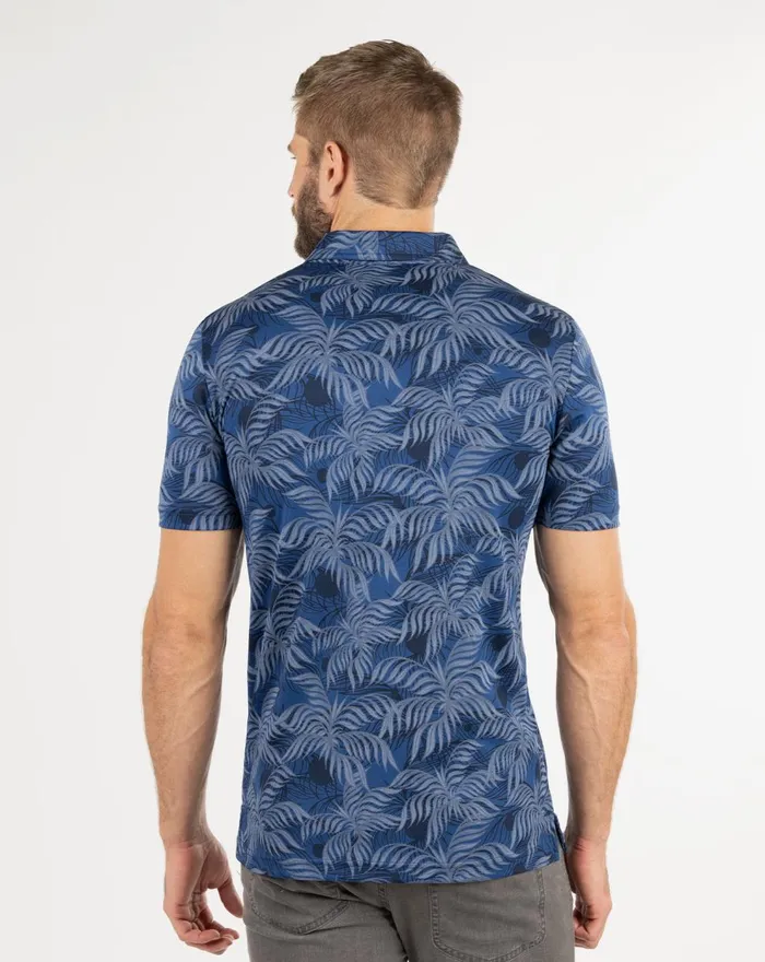 Men Polos TravisMathew MOUNTAIN DOWN POLO Estate Blue