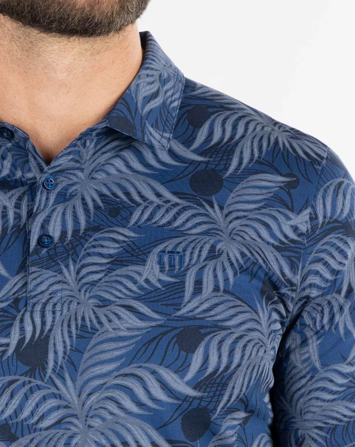 Men Polos TravisMathew MOUNTAIN DOWN POLO Estate Blue