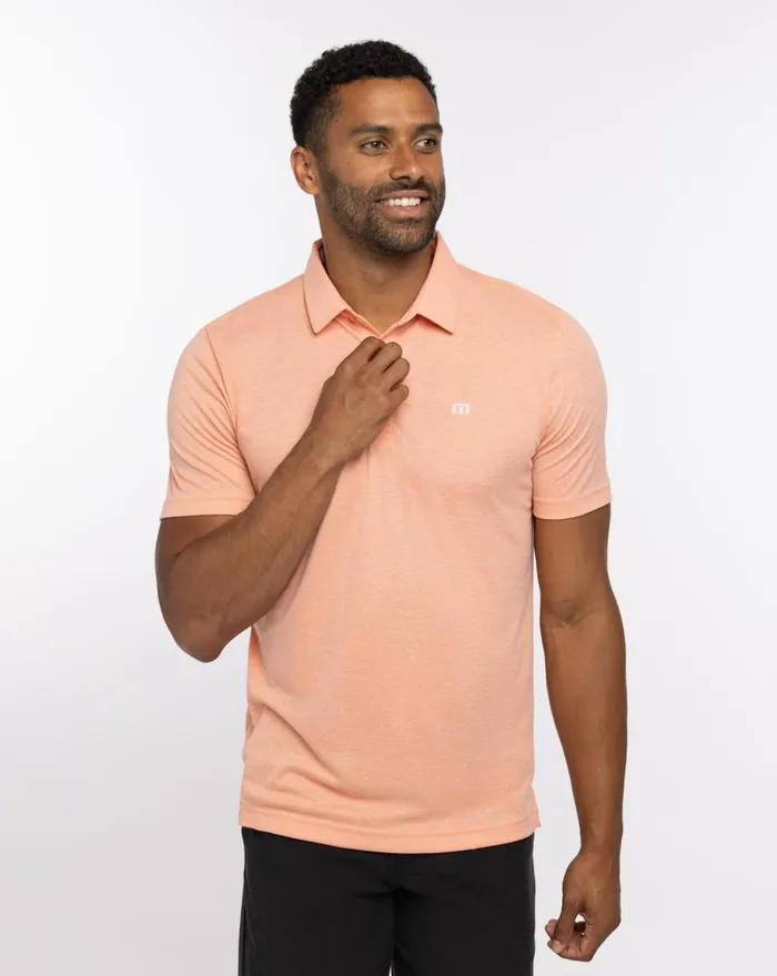 Men Polos TravisMathew MUCHO GUSTO POLO Heather Melon