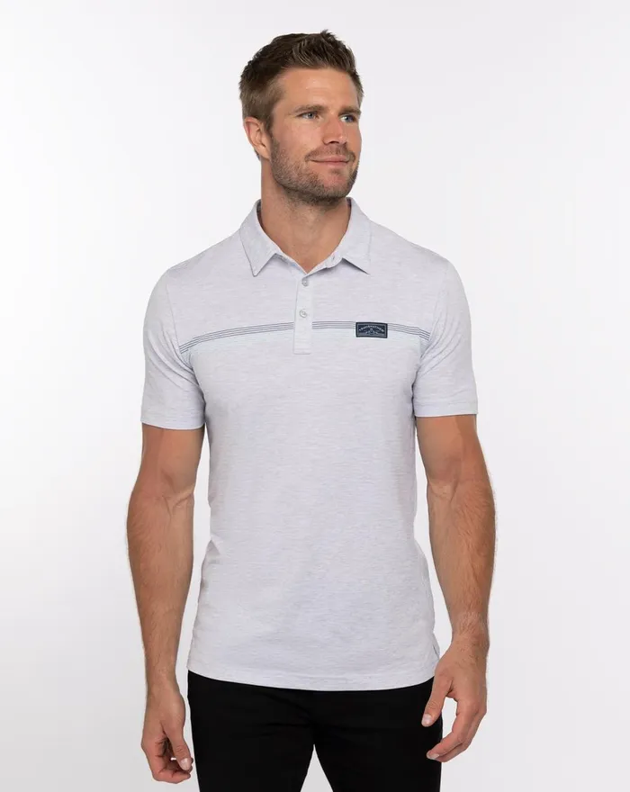 Men Polos TravisMathew NEOTROPICAL POLO Heather Light Grey