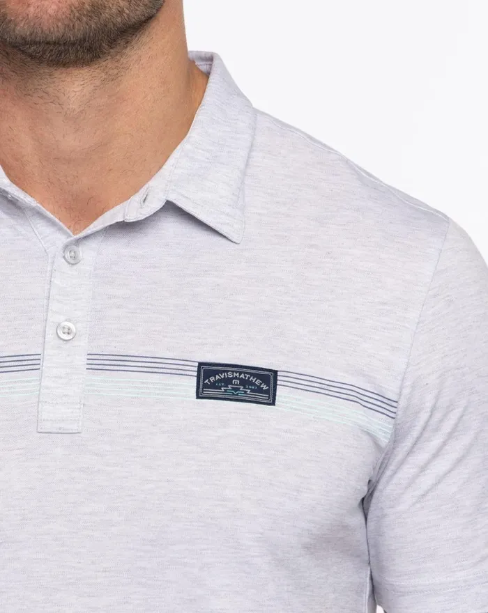 Men Polos TravisMathew NEOTROPICAL POLO Heather Light Grey