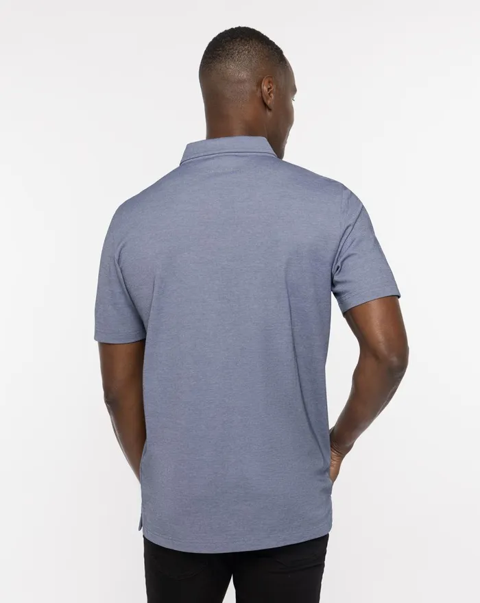 Men Polos TravisMathew NO MAPS POLO Heather Peacoat