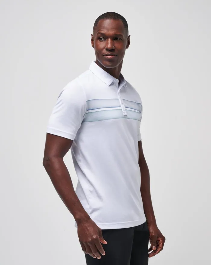 Men Polos TravisMathew OCEAN TIME POLO White