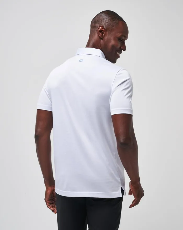 Men Polos TravisMathew OCEAN TIME POLO White