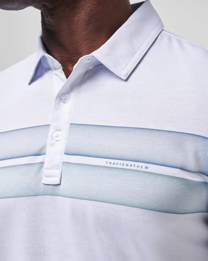 Men Polos TravisMathew OCEAN TIME POLO White