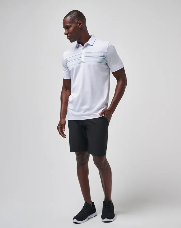 Men Polos TravisMathew OCEAN TIME POLO White