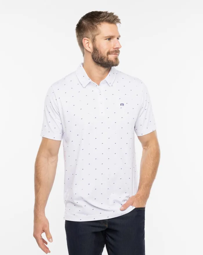 Men Polos TravisMathew ON THE SCREWS POLO White