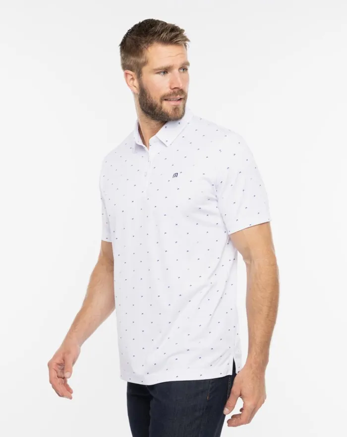 Men Polos TravisMathew ON THE SCREWS POLO White