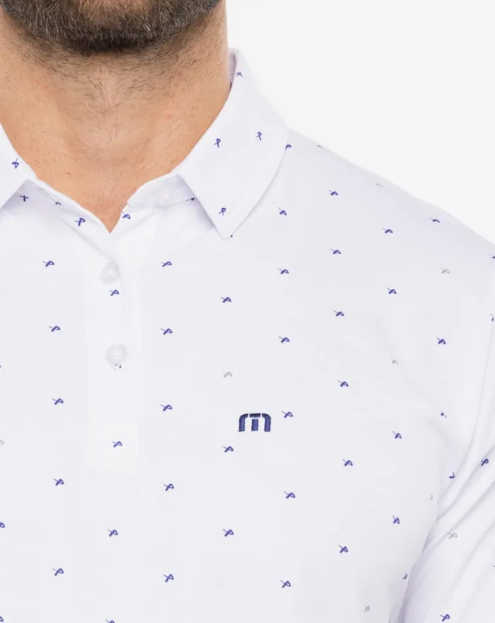 Men Polos TravisMathew ON THE SCREWS POLO White