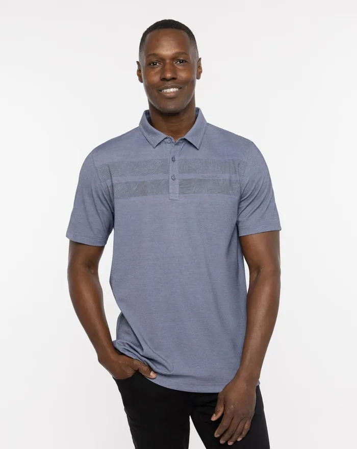 Men Polos TravisMathew ONE TO REMEMBER POLO Heather Peacoat