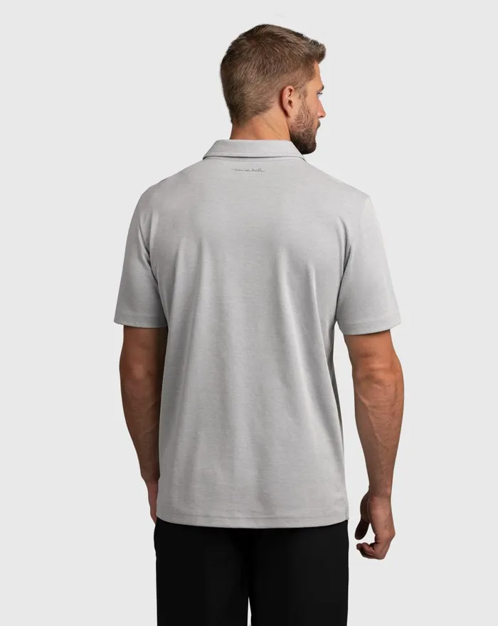 Men Polos TravisMathew ONTO SOMETHING HERE POLO Heather Sleet