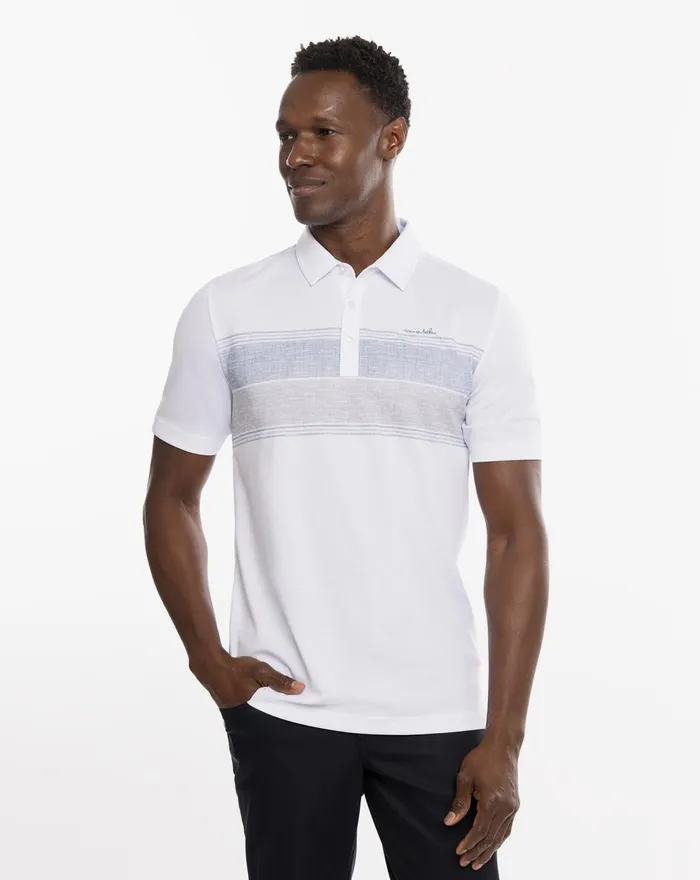 Men Polos TravisMathew OVER THE FENCE POLO White