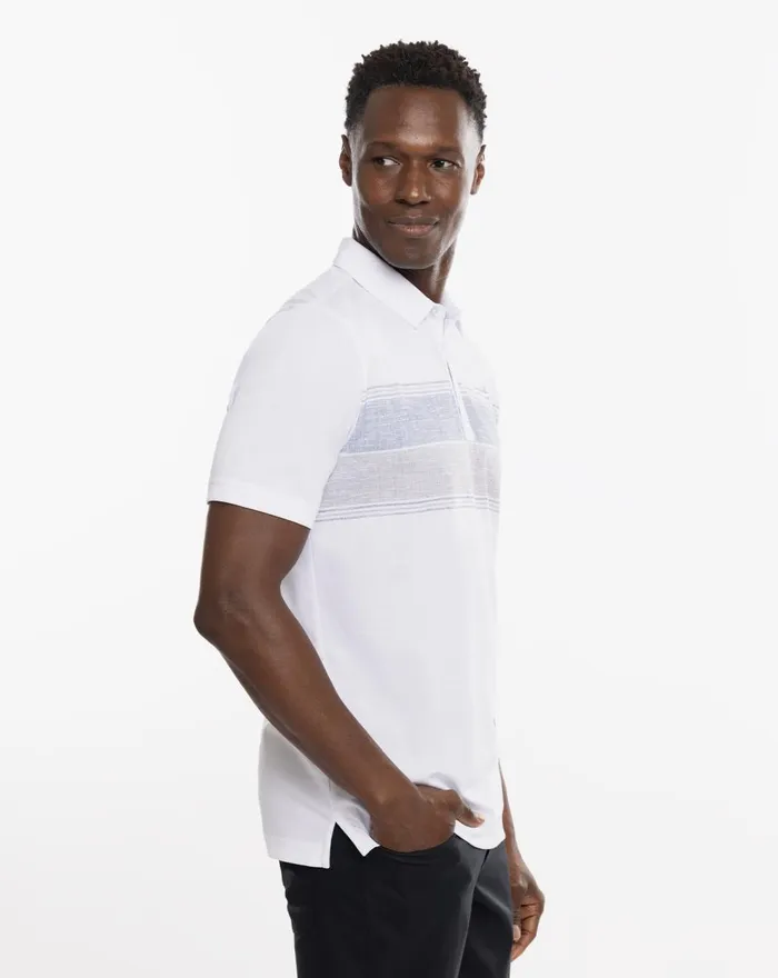 Men Polos TravisMathew OVER THE FENCE POLO White