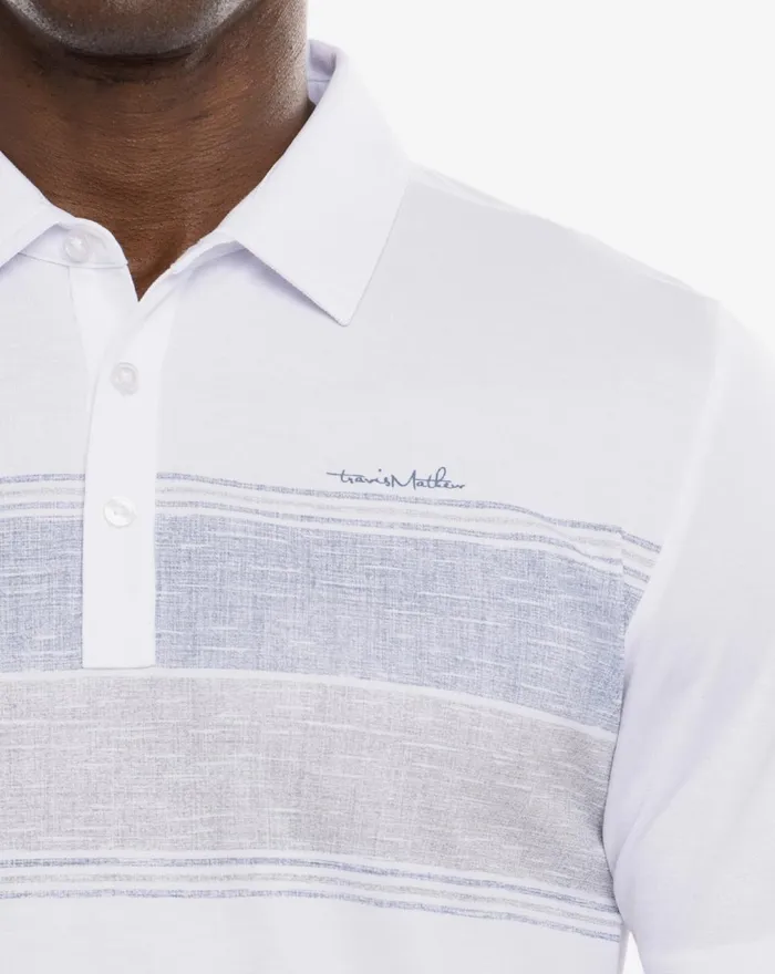 Men Polos TravisMathew OVER THE FENCE POLO White