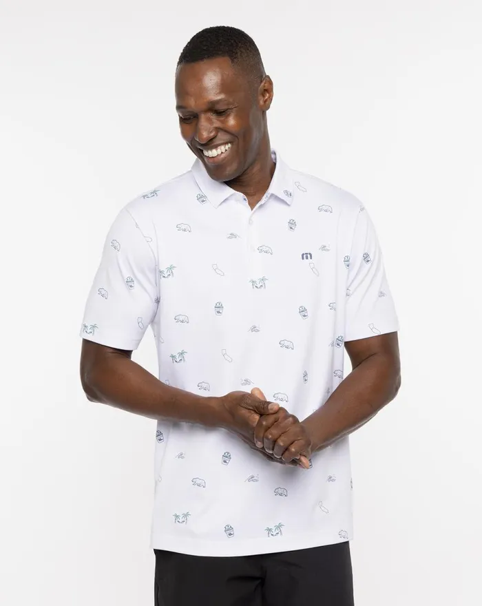 Men Polos TravisMathew PACIFIC SHORES POLO White
