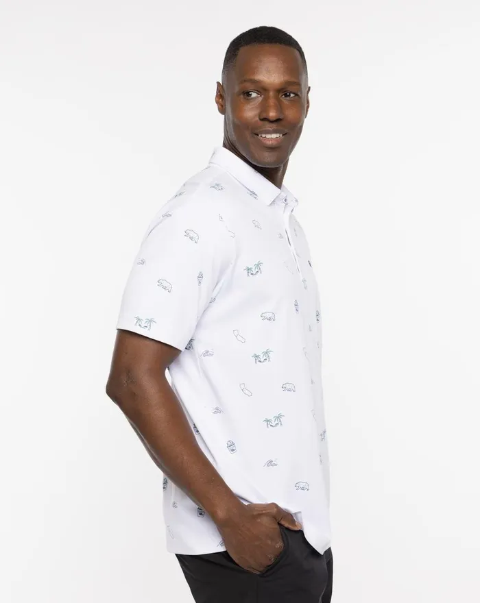 Men Polos TravisMathew PACIFIC SHORES POLO White