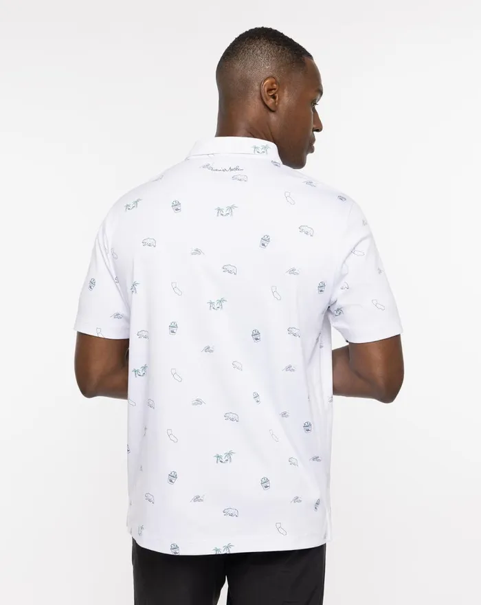 Men Polos TravisMathew PACIFIC SHORES POLO White