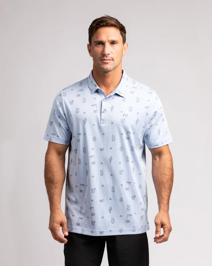 Men Polos TravisMathew PANNING FOR GOLD POLO Heather Kentucky