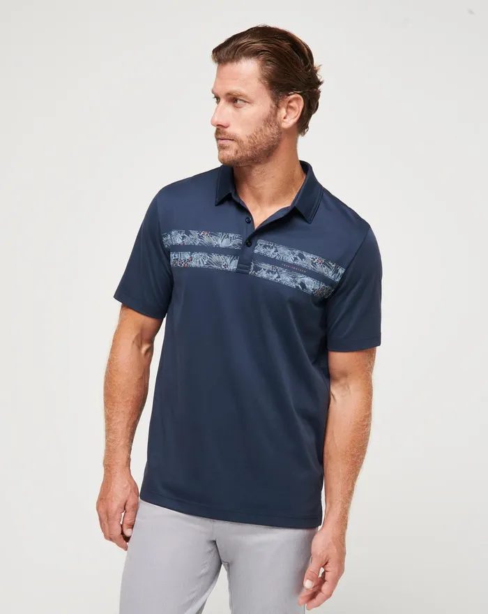 Men Polos TravisMathew PIER RUNNER POLO Total Eclipse