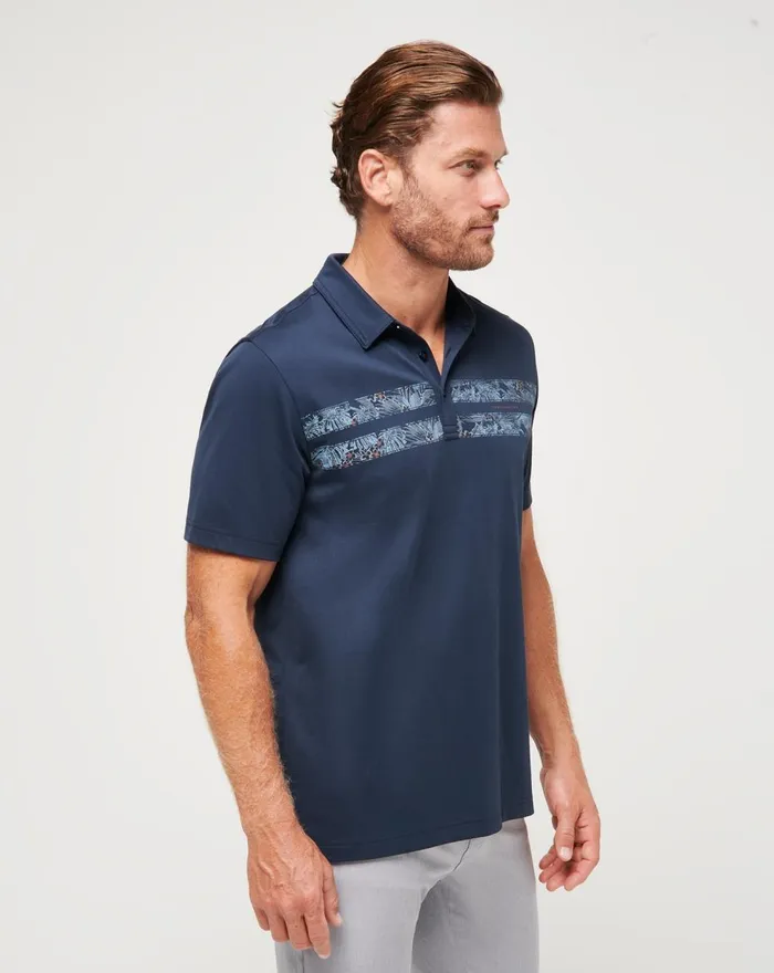 Men Polos TravisMathew PIER RUNNER POLO Total Eclipse