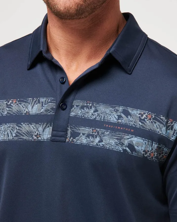 Men Polos TravisMathew PIER RUNNER POLO Total Eclipse