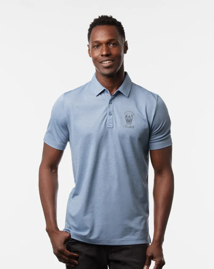 Men Polos TravisMathew PLAY MAKER POLO Heather Copen Blue