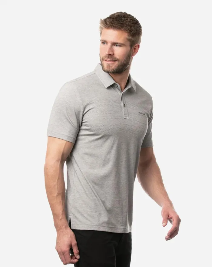 Men Polos TravisMathew RAGER POLO Heather Grey