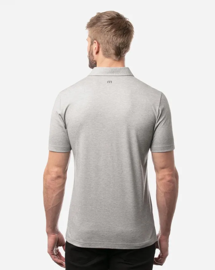 Men Polos TravisMathew RAGER POLO Heather Grey