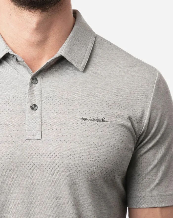 Men Polos TravisMathew RAGER POLO Heather Grey