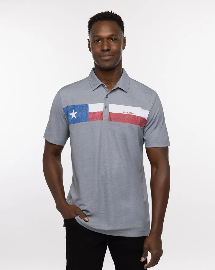 Men Polos TravisMathew RATTLER POLO Heather Quiet Shade