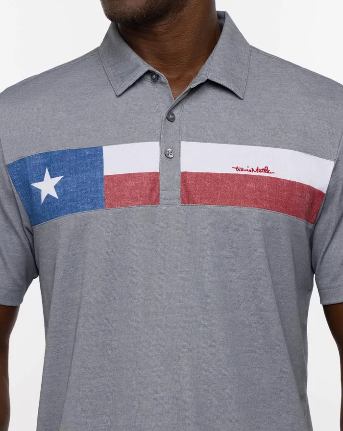 Men Polos TravisMathew RATTLER POLO Heather Quiet Shade