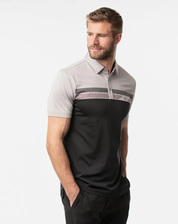 Men Polos TravisMathew REAL TREAT POLO Heather Light Grey