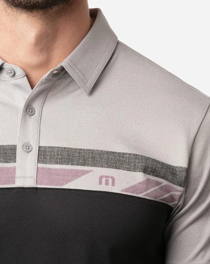 Men Polos TravisMathew REAL TREAT POLO Heather Light Grey