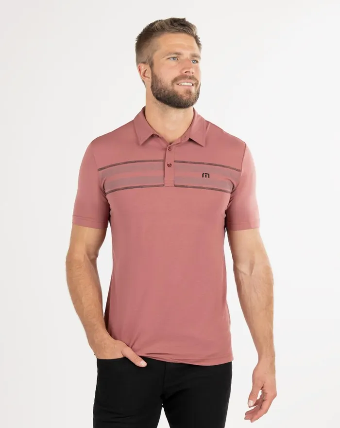 Men Polos TravisMathew RED RIVER POLO Roan Rouge
