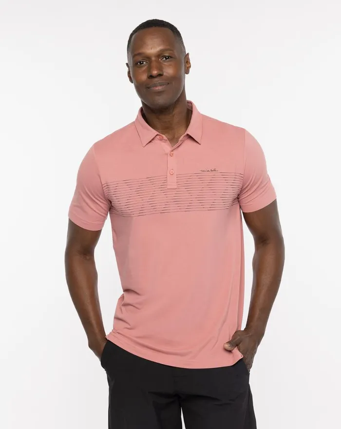 Men Polos TravisMathew RELOCATION POLO Dusty Rose