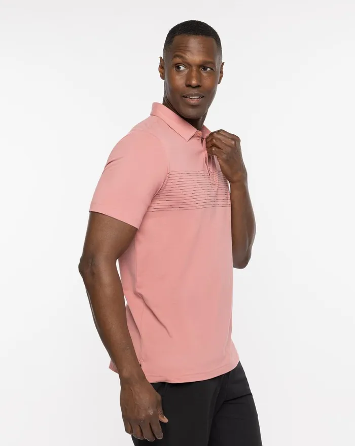 Men Polos TravisMathew RELOCATION POLO Dusty Rose
