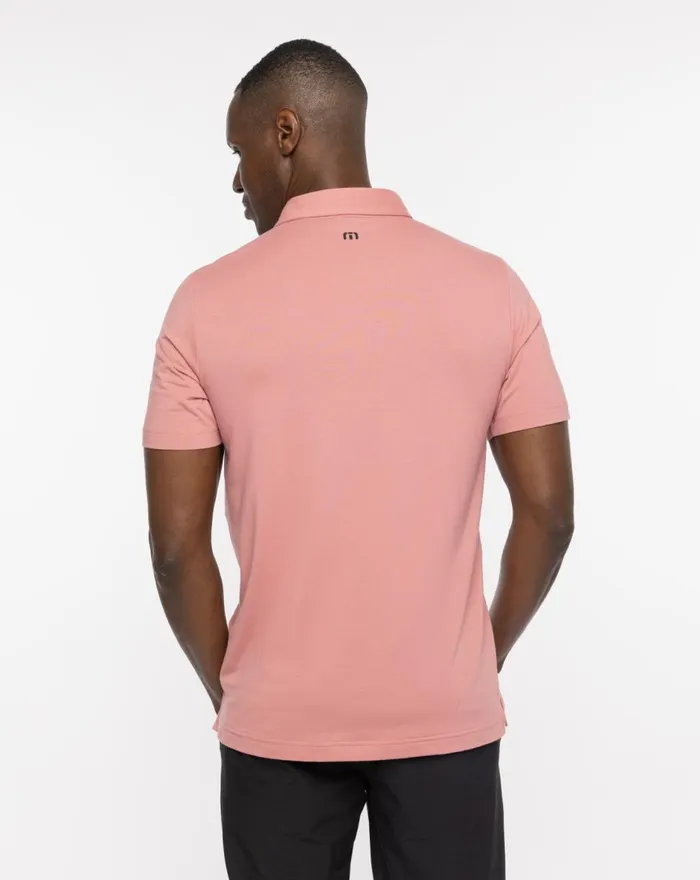 Men Polos TravisMathew RELOCATION POLO Dusty Rose