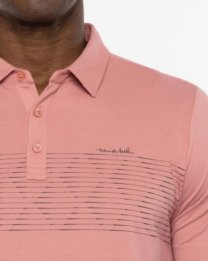 Men Polos TravisMathew RELOCATION POLO Dusty Rose