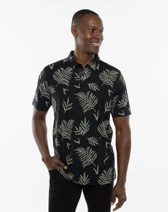 Men Polos TravisMathew RESORT TOWN POLO Black