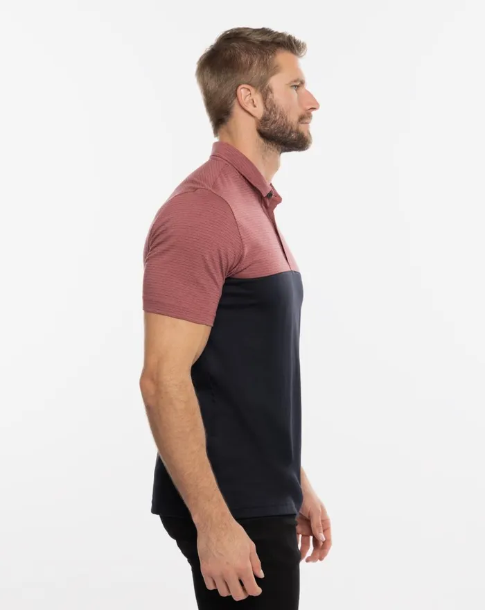 Men Polos TravisMathew RIVERBANK POLO Roan Rouge