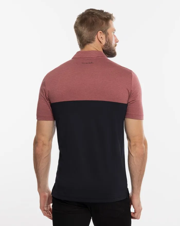 Men Polos TravisMathew RIVERBANK POLO Roan Rouge