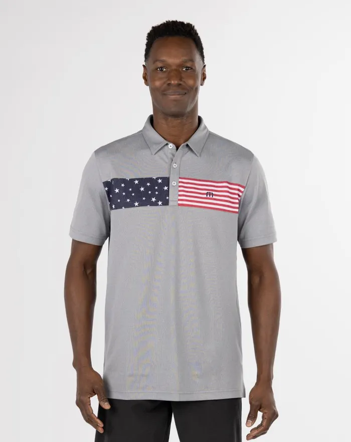 Men Polos TravisMathew SEA TO SEA POLO Heather Medium Grey