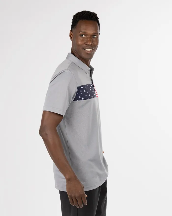 Men Polos TravisMathew SEA TO SEA POLO Heather Medium Grey