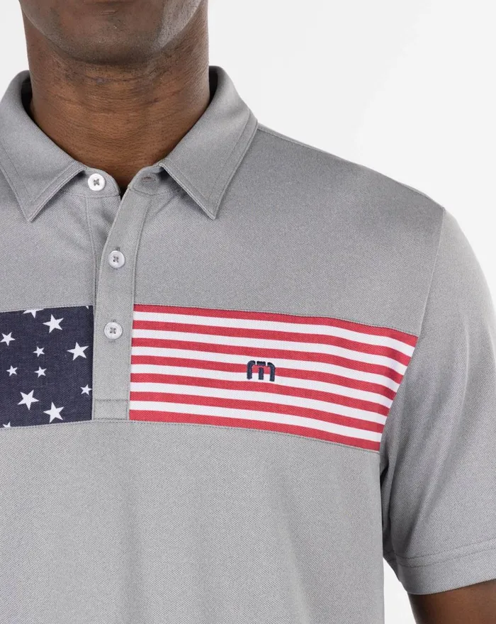 Men Polos TravisMathew SEA TO SEA POLO Heather Medium Grey