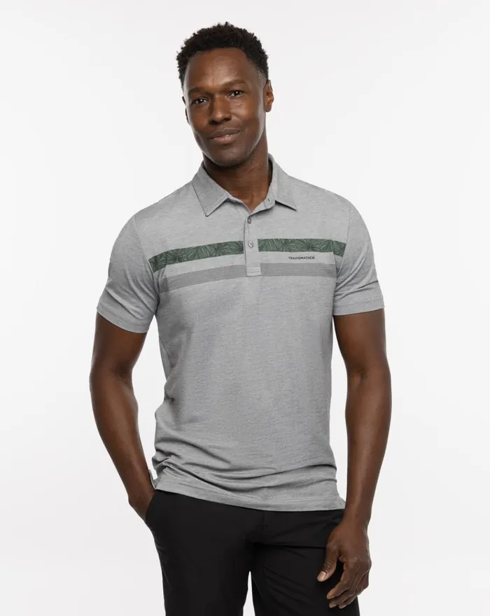 Men Polos TravisMathew SEASONAL SHADE POLO Heather Medium Grey