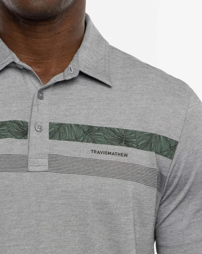 Men Polos TravisMathew SEASONAL SHADE POLO Heather Medium Grey