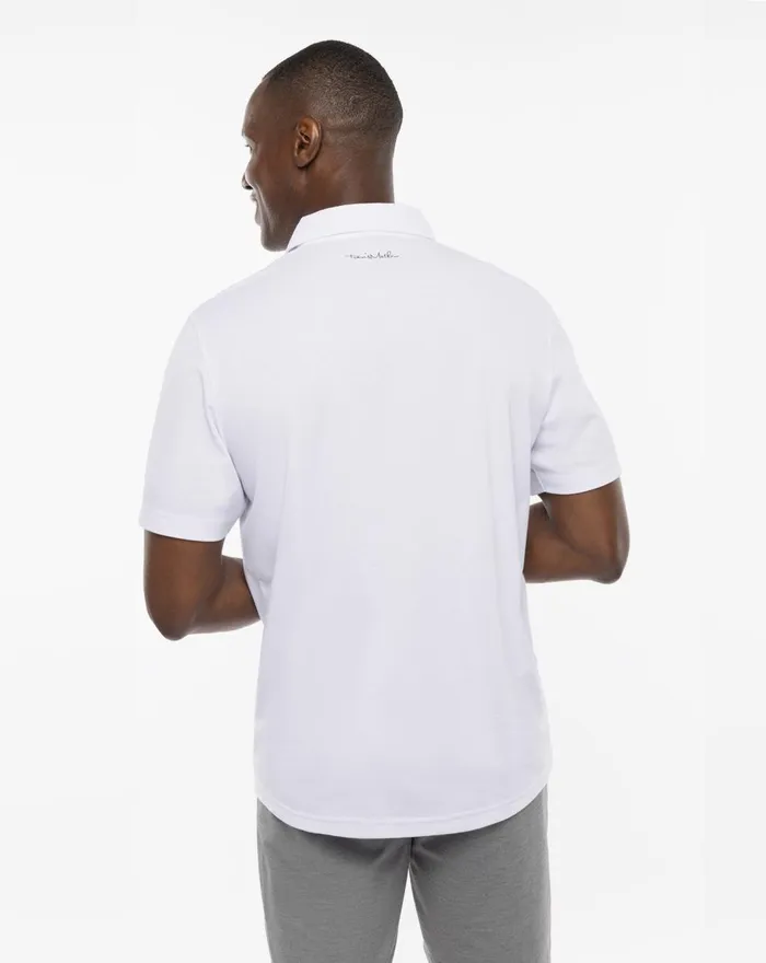 Men Polos TravisMathew SPLATTER POCKET POLO White
